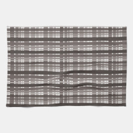 Bruine en witte gif theedoek