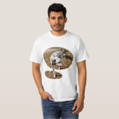 Bruine en witte heilige Dalmatiaan, T-shirt (Voorkant volledig)