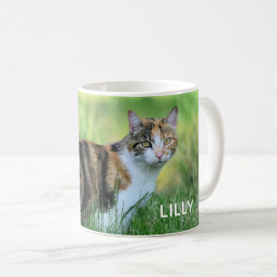 Bruine en witte kat koffiemok