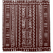 Bruine en witte kleding douchegordijn (Voorkant)