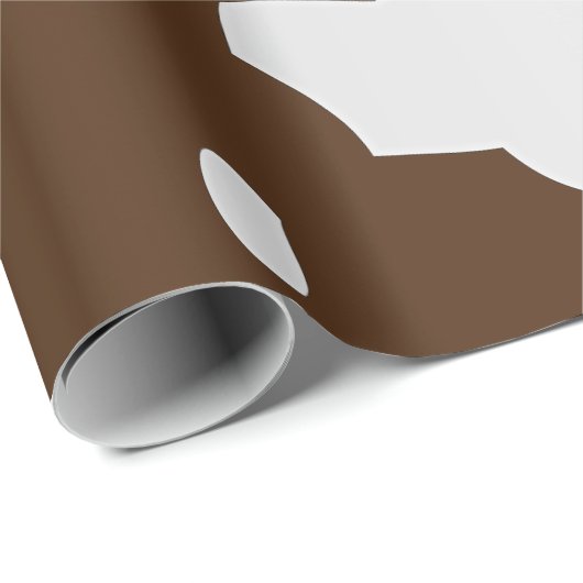 Bruine en witte Koe vlekken Dierenprint Cadeaupapier (Rol Hoek)