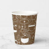 Bruine en witte koffiepot-feestbeker papieren bekers (Rechts)