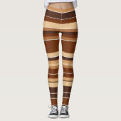 Bruine en witte Leggings – Stijlvol, comfortabel (Voorkant)