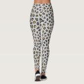 Bruine en witte luipaard leggings (Achterkant)