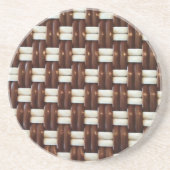 Bruine en witte mand zandsteen onderzetter (Voorkant)