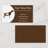 Bruine en witte Nigeriaanse dwarf Dairy Goat Visitekaartje (Voorkant / Achterkant)