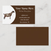 Bruine en Witte Nubian Dairy Goat Visitekaartje (Voorkant / Achterkant)