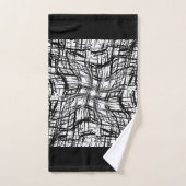 Bruine en witte penseel bad handdoek (Handdoek)
