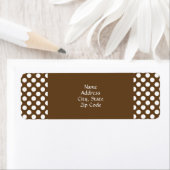 Bruine en witte pokadot etiket (Insitu)