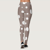Bruine en witte pokadot leggings (Achterkant)