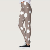 Bruine en witte pokadot leggings (Links)