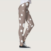 Bruine en witte pokadot leggings (Rechts)