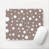 Bruine en witte pokadot muismat (Met muis)