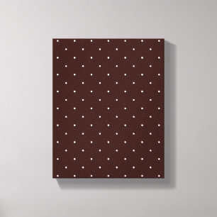 Bruine en witte pooldots canvas afdruk