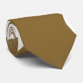 Bruine en witte pooldots stropdas (Opgerold)