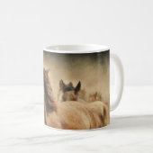 Bruine en witte wilde paarden koffiemok (Voorkant rechts)