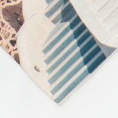 Bruine en witte windmolen fleece deken (Hoek)