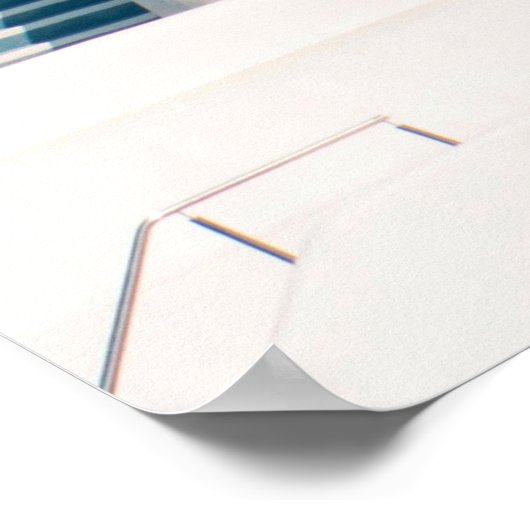 Bruine en witte windmolen poster (Hoek)