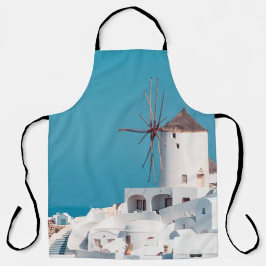 Bruine en witte windmolen schort (Voorkant)