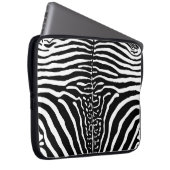 Bruine en witte zebra afdrukken laptop sleeve (Voorkant Rechts)