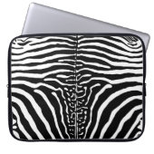 Bruine en witte zebra afdrukken laptop sleeve (Voorkant)