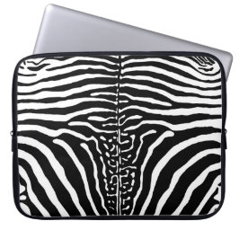 Bruine en witte zebra afdrukken laptop sleeve