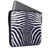 Bruine en witte zebra afdrukken laptop sleeve (Voorkant Rechts)