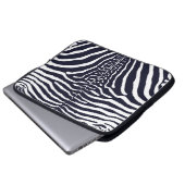 Bruine en witte zebra afdrukken laptop sleeve (Voorkant onderkant)