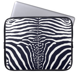 Bruine en witte zebra afdrukken laptop sleeve