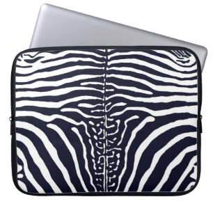 Bruine en witte zebra afdrukken laptop sleeve