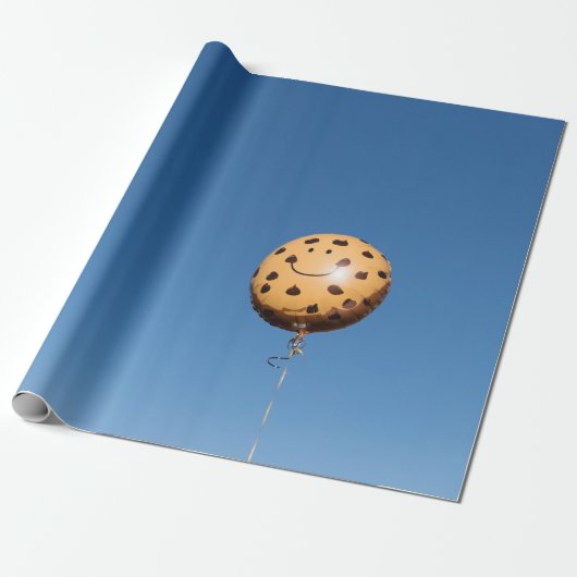 Bruine en zwarte ballon cadeaupapier (Uitgerold)