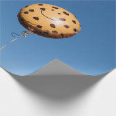 Bruine en zwarte ballon cadeaupapier (Hoek)
