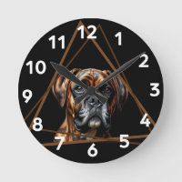 Bruine en zwarte brindle Boxer Lab hond