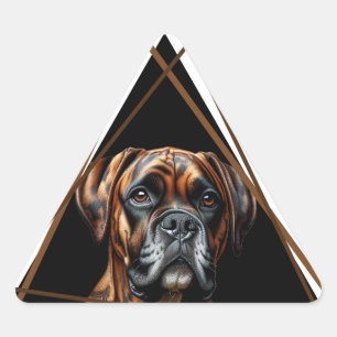 Bruine en zwarte brindle Boxer Lab hond Sticker