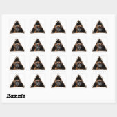 Bruine en zwarte brindle Boxer Lab hond Vierkante Sticker (Vel)