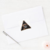 Bruine en zwarte brindle Boxer Lab hond Vierkante Sticker (Envelop)