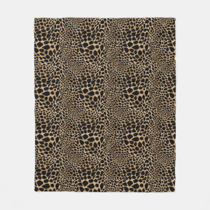 Bruine en zwarte cheetaoprint met grote en kleine fleece deken