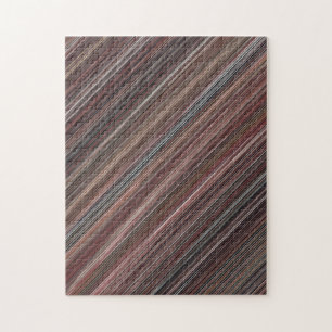 Bruine en zwarte dunne strepen legpuzzel
