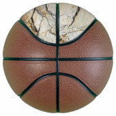 Bruine en zwarte gestructureerde marmeren steen basketbal (Rechts)