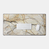 Bruine en zwarte gestructureerde marmeren steen bureaumat (Keyboard & Muis)