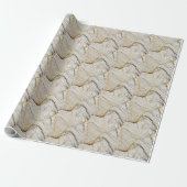 Bruine en zwarte gestructureerde marmeren steen cadeaupapier (Uitgerold)