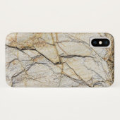 Bruine en zwarte gestructureerde marmeren steen  Case-Mate iPhone case (Achterkant (horizontaal))