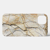 Bruine en zwarte gestructureerde marmeren steen Case-Mate iPhone case (Achterkant (horizontaal))