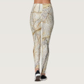 Bruine en zwarte gestructureerde marmeren steen  leggings (Achterkant)