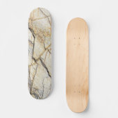 Bruine en zwarte gestructureerde marmeren steen persoonlijk skateboard (Voorkant)