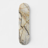 Bruine en zwarte gestructureerde marmeren steen persoonlijk skateboard (Voorkant)