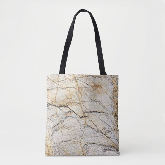 Bruine en zwarte gestructureerde marmeren steen  tote bag (Voorkant)