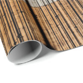 Bruine en zwarte illustratie cadeaupapier (Rol Hoek)