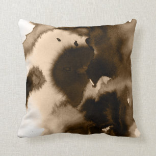 Bruine en zwarte inktgordels kussen