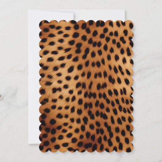 Bruine en zwarte luipaardprint kaart (Achterkant)